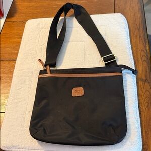 Bric's Black and Tan Messenger Bag